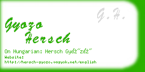 gyozo hersch business card